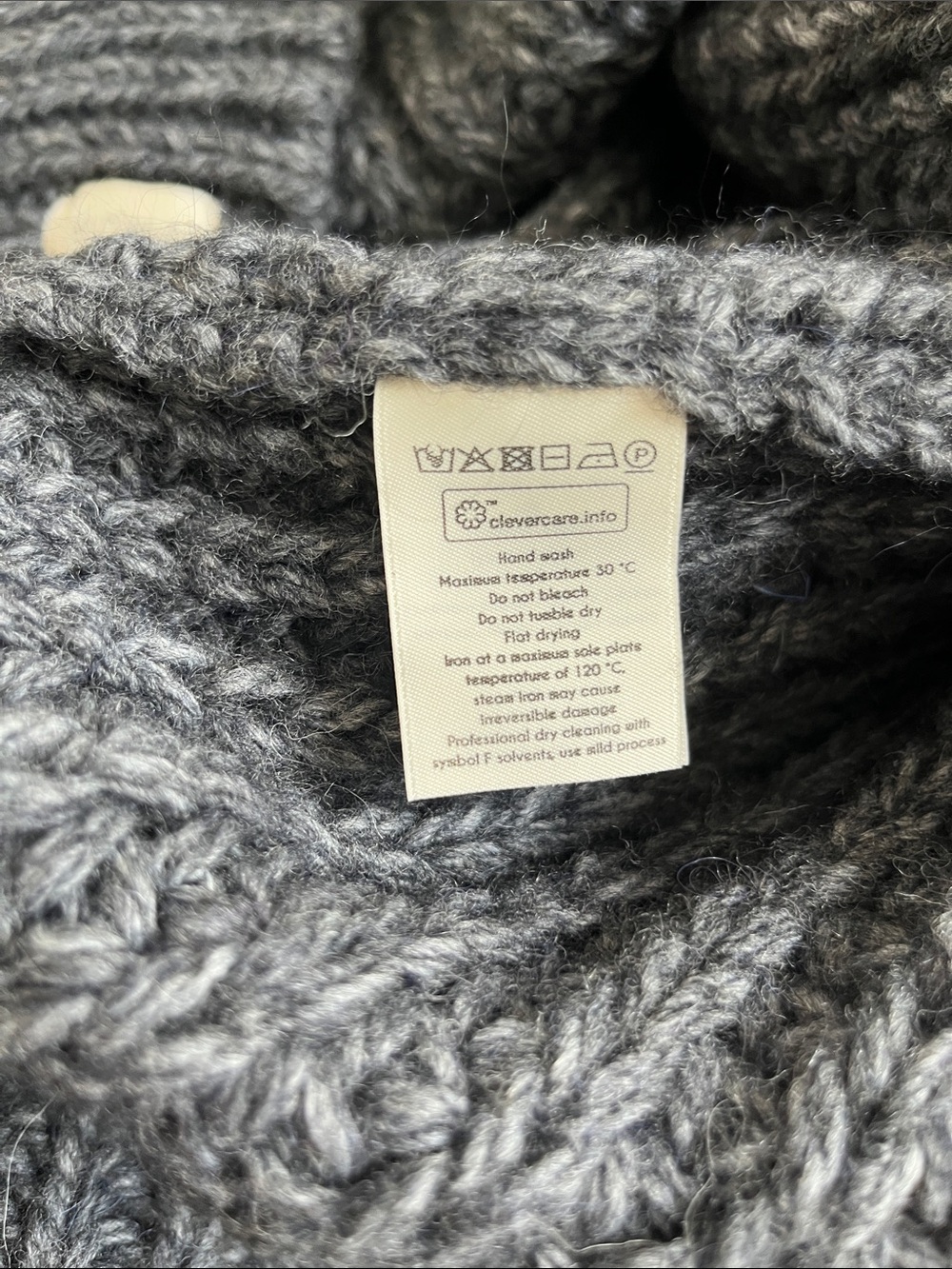 MIKUTA Dark Grey Long Knit Cardigan Alpaca Wool Oversized M/L NWT Made Portugal - Picture 11 of 14